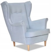 Fotel Uszak błękitny jasny niebieski NA NARODZINY