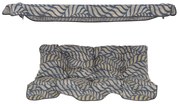 Poduszki na huśtawkę 138 cm z daszkiem Tora G050-06IB PATIO