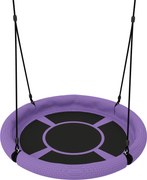 AIYAPLAY Huśtawka Gniazdowa, Okrągła Huśtawka Ogrodowa, 150 kg Obciążenie, Regulowana, Fioletowa
