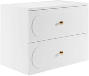 Szafka łazienkowa wisząca  pod umywalkę z blatem - Biała - 80 cm - SATOBAL