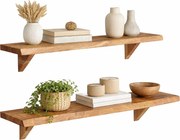 Zestaw drewnianych półek ściennych D6-W76