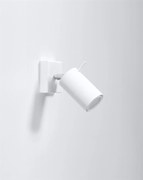 Kinkiet RING 1 biały z włącznikiem SOLLUX  LIGHTING