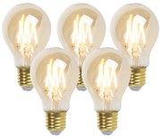 Zestaw 5 żarówek LED E27 z możliwością ściemniania Goldline 5W 380lm 2200K