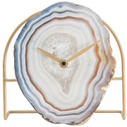 Elegancki zegar z tarczą z wzorem agatu, 20 x 19,5 cm