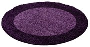 Dywan shaggy Life fioletowy 120 cm x 120 cm koło