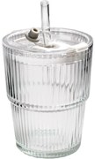 Toro Szklanka ze słomką 320 ml, 9,5 x 9,5 x 11,3cm