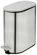 Kosz na śmieci z pedałem ze stali nierdzewnej w kolorze matowego srebra 5 l Collungo – Wenko
