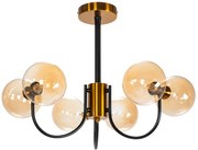 Lampa Sufitowa Wisząca Szklana APP1120-6CP  Złota