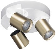 Kanlux 38967 - Oświetlenie punktowe LAURIN 3xGU10/10W/230V mosiądz/biały