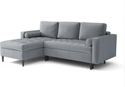 Narożnik lewy rozkładany Monza 246x172 cm z funkcją spania - szary  Monolith 85
