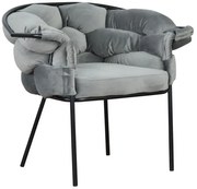 Szary fotel wypoczynkowy 68 kolorów T0-P86