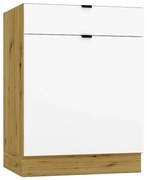 Szafka kuchenna stojąca GIANNA D60S/1 P/L biała alaska/dąb artisan STOLKAR