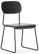 Czarne krzesła zestaw 2 szt. Aira – Marckeric