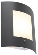 Zewnetrzna Lampa ścienna zewnętrzna antracytowa IP44 czujnik zmierzchu - Emmerald Nowoczesny Oswietlenie zewnetrzne