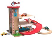 2Kids Toys - Drewniany garaż z torami kolejowymi