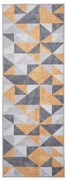 Szaro-żółty chodnik odpowiedni do prania 61x170 cm Coral Yellow&amp;Grey – Think Rugs