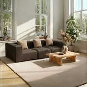 Sofa Pure 3-osobowa – brąz piaskowy