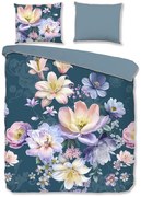 Niebieska pościel dwuosobowa z satyny bawełnianej 200x220 cm Mirery – Descanso