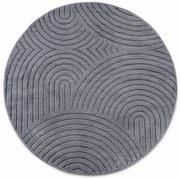 Dywan nowoczesny New York  3D antracytowy 160 cm x 160 cm  koło