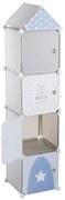 Szafka z półkami na drobiazgi do pokoju dziecięcego, 4 przegródki, 34 x 140 x 32 cm