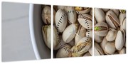 Obraz - pistacje (z zegarem) (90x30 cm)