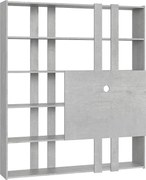 Regał otwarty Kato H z panelem TV Cementu