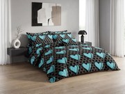 PrzytulneMieszkanie.pl PrzytulneMieszkanie.pl Pościel z mikrofibry KASUGA turkusowa Rozmiar pościeli: 2 szt 70 x 90 cm | 200 x 220 cm