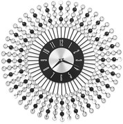 Elegancki czarny zegar z koralikami 43 cm A9-A60