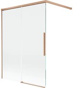 Mexen Rox parawan nawannowy 2-skrzydłowy rozsuwany 120 x 150 cm, transparent, miedź szczotkowana - 8C9-120-003-65-00