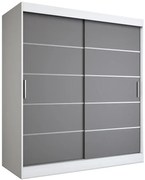 Szafa przesuwna biały + antracyt 180 cm M4-A32