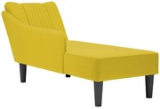 Nowoczesny żółty szezlong z podłokietnikiem F9-E11