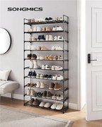 Regał na buty 30x94x206 cm Czarny