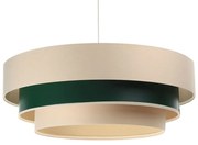 Beżowo-zielona nowoczesna lampa wisząca - 3X S464 C1-F99