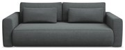 Ciemnoszara rozkładana/ze schowkiem sofa 238 cm Kapua – Makamii