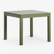 Rozkładany Stół Ogrodowy 90-180x90 Cm Z Aluminium Starmi Intensywny Verde Olive - Sklum
