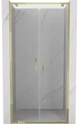 Mexen Exo drzwi prysznicowe podwójne uchylne 70 cm, transparent, złote - 8182-070-000-50-00