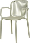 Plastikowe krzesło do ogrodu Brene, z podłokietnikami