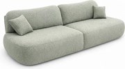Sofa AVERIO Rozkładana Dwuosobowa Szara Boucle Nowoczesna