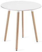 Biały okrągły stół do jadalni KAMI 60x60 cm