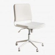 Krzesło Biurowe Na Kółkach Veiga Tkaniny Beżowy Krem - Sklum