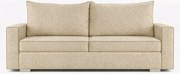 Sofa z Funkcją Spania DRAVOS Beżowa Boucle Japandi