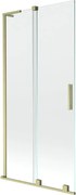 Mexen Velar L parawan nawannowy 2-skrzydłowy rozsuwany 90 x 150 cm, transparent, złoty szczotkowany - 896-090-003-01-55