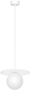 Biała pojedyncza lampa wisząca szklana kula - A679 G5-L44
