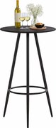 Wysoki Okrągły Stolik Barowy, Kawowy Kolor Czarny B0-G97