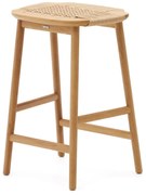 Hoker z litego drewna dębowego w naturalnym kolorze (wysokość siedziska 65 cm) Enit – Kave Home