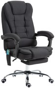 Fotel biurowy Vinsetto z funkcją masażu i ogrzewania, Ergonomiczny, regulowana wysokość, Czarny