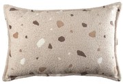 Jasnobrązowa poduszka na sofę dziecięcą z materiału bouclé/z tkaniny szenilowej Terrazzo Bolster – Wigiwama