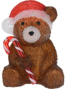 Dekoracja świąteczna LED Candy bear, 24 cm
