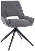 Krzesło tapicerowane TELLO BJORN szare obracane SIGNAL