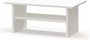 Biała prostokątna ława z półką Z6-L20